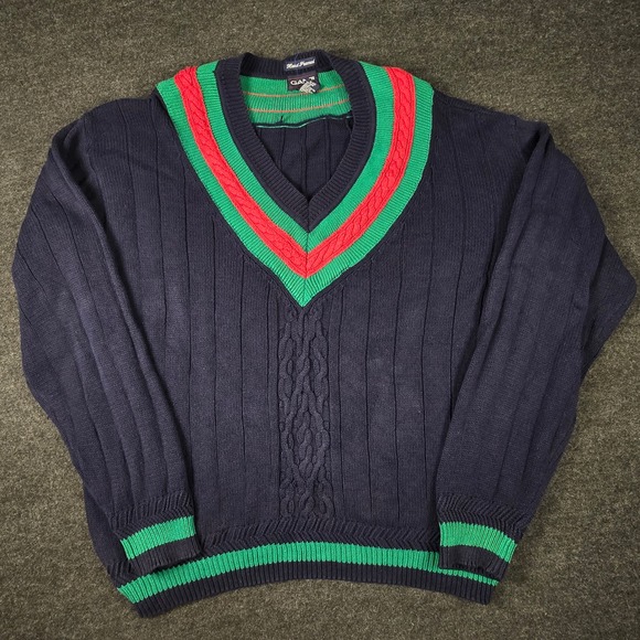 Gant Other - GANT Men's Navy Cable Knit Cricket Sweater Cricket Tennis Preppy Size XL